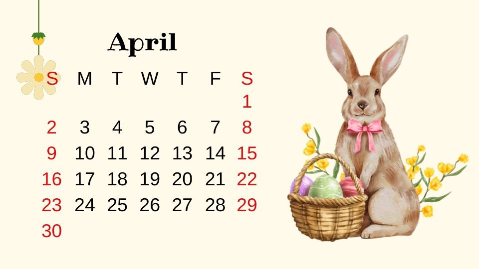 Easter Bunny 2023 Calendar