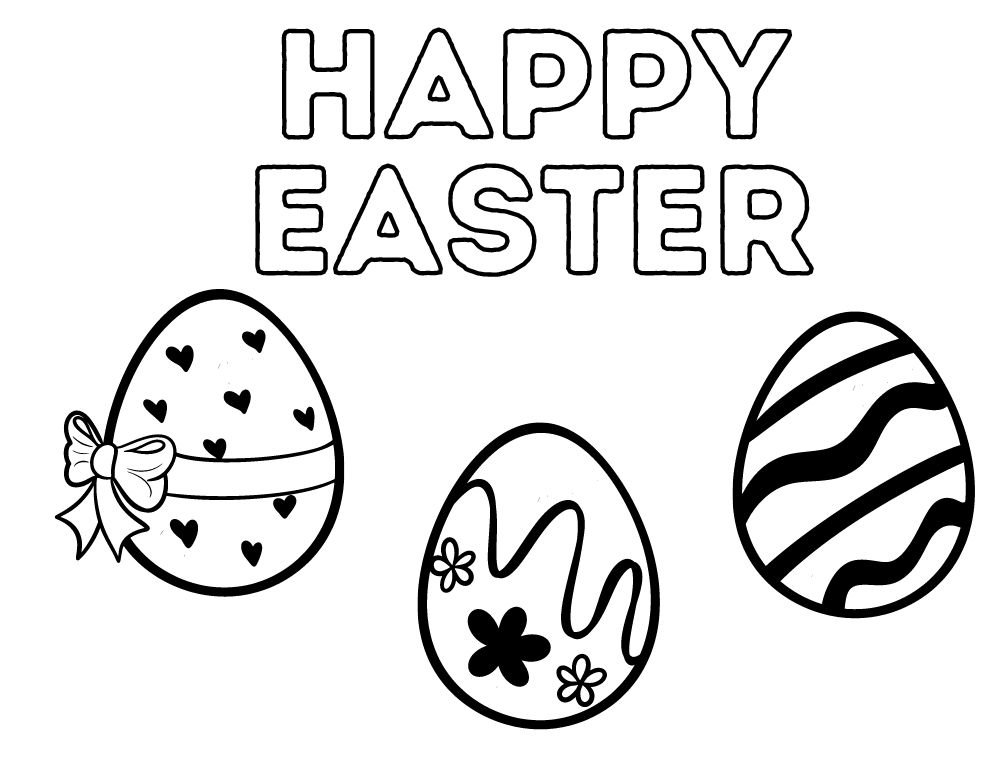 Happy Easter Coloring page