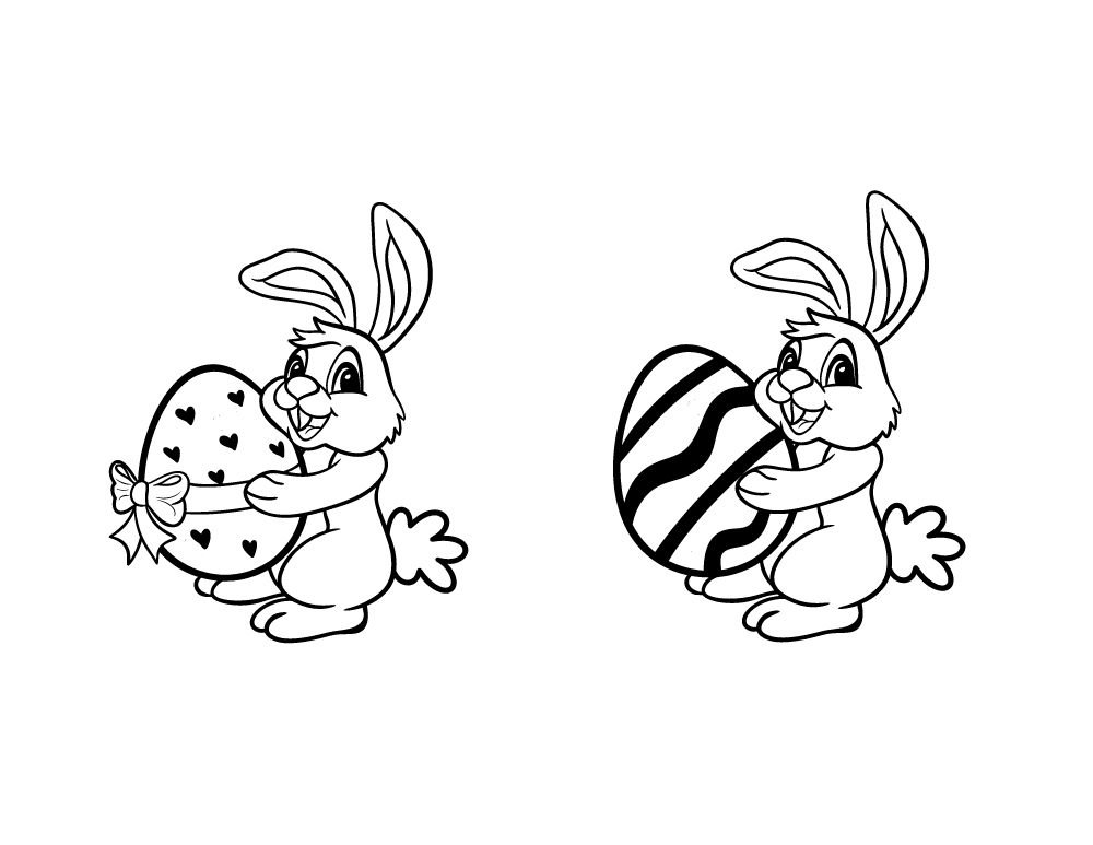 Easter Bunnys coloring page