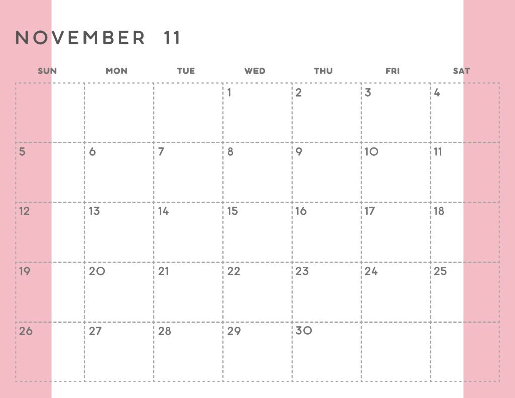 Pink Minimalist Monthly Printable 2023 Wall Calendar