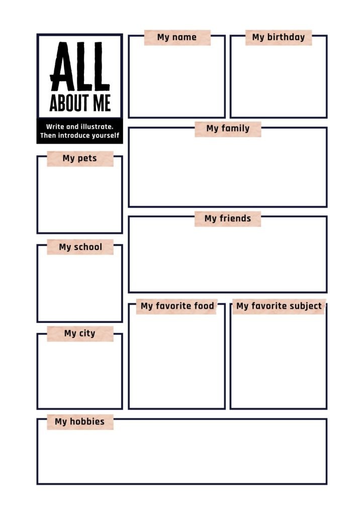 All about me - worksheet
