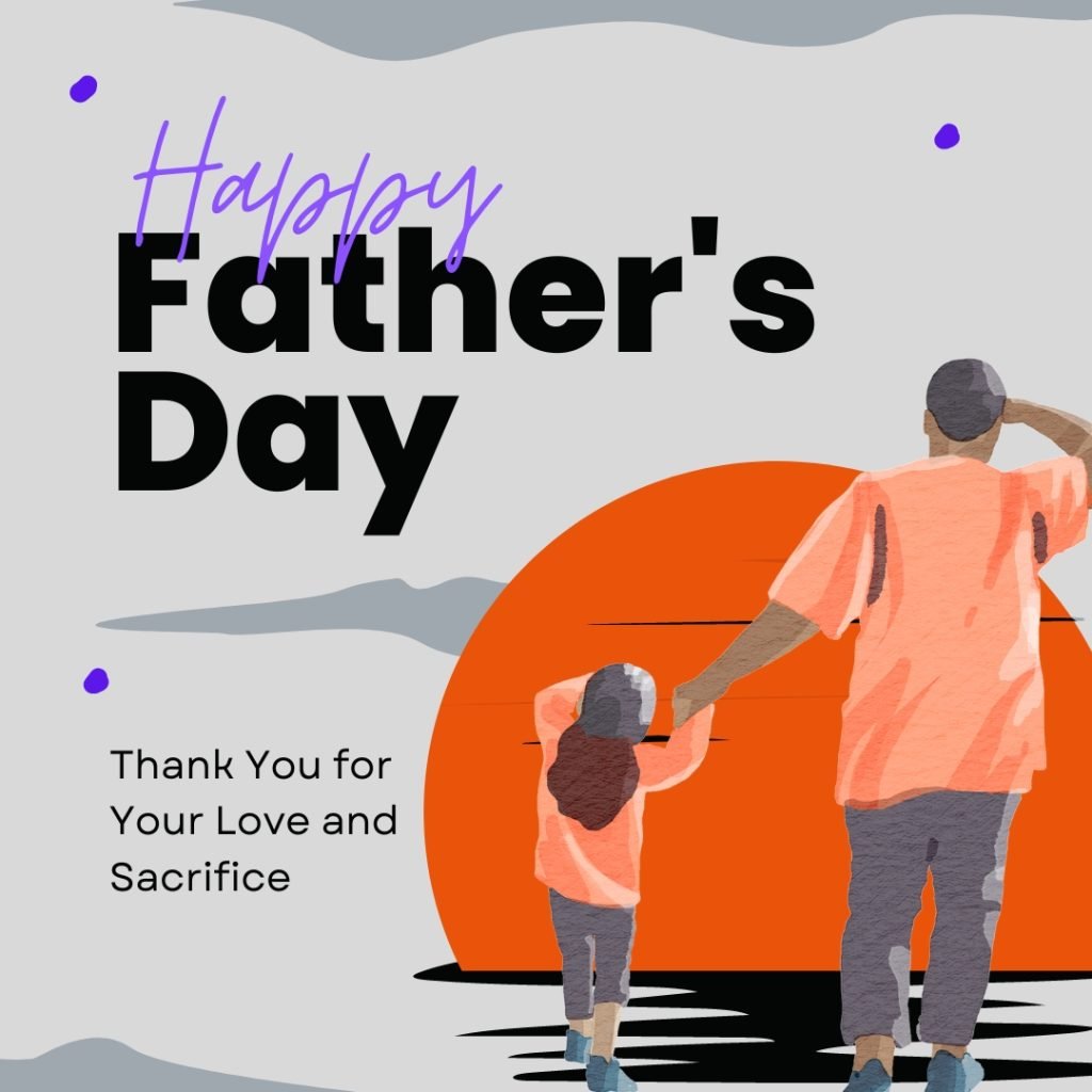 Beige and Grey Illustrated Happy Father's Day