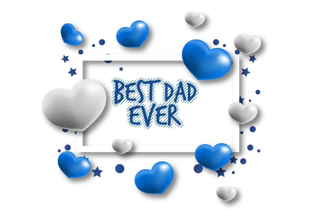 Blue White Modern Father's Day Card 