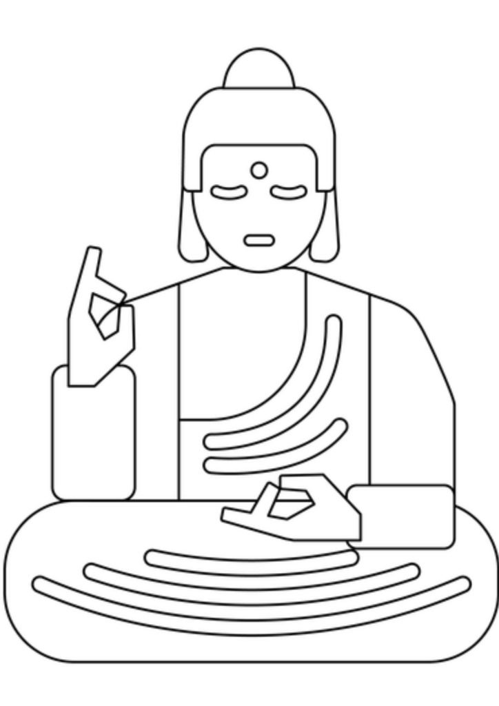 free printable Buddha Coloring Page