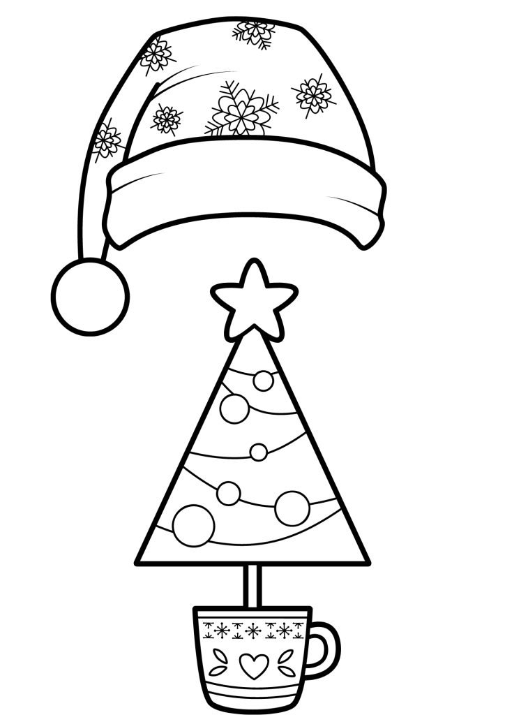 Colorful Illustrated Merry Christmas Worksheet Coloring Page