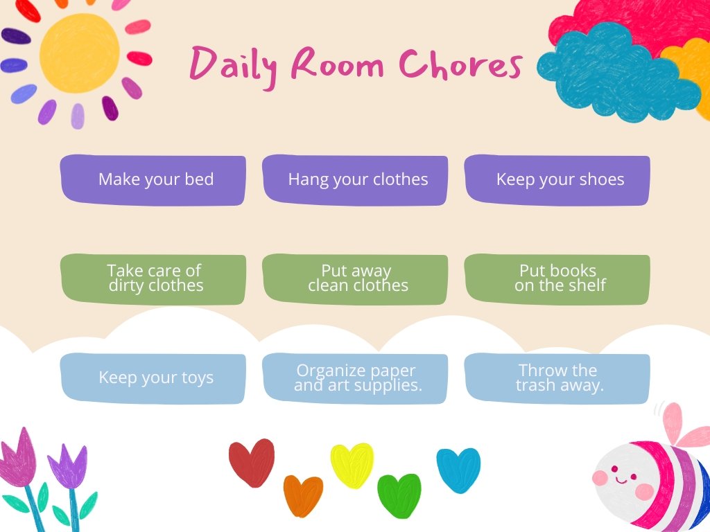 Colorful toddler's Chore Chart
