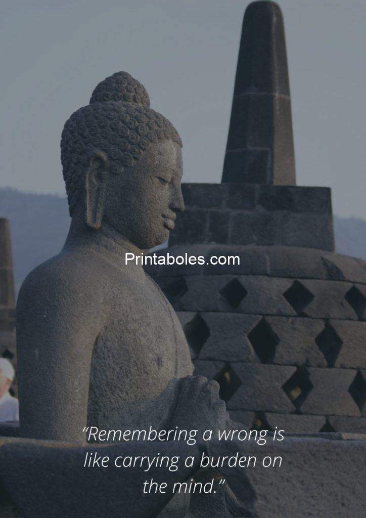 Grey Simple Buddha Quote