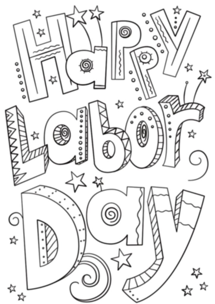Happy labor day coloring pages
