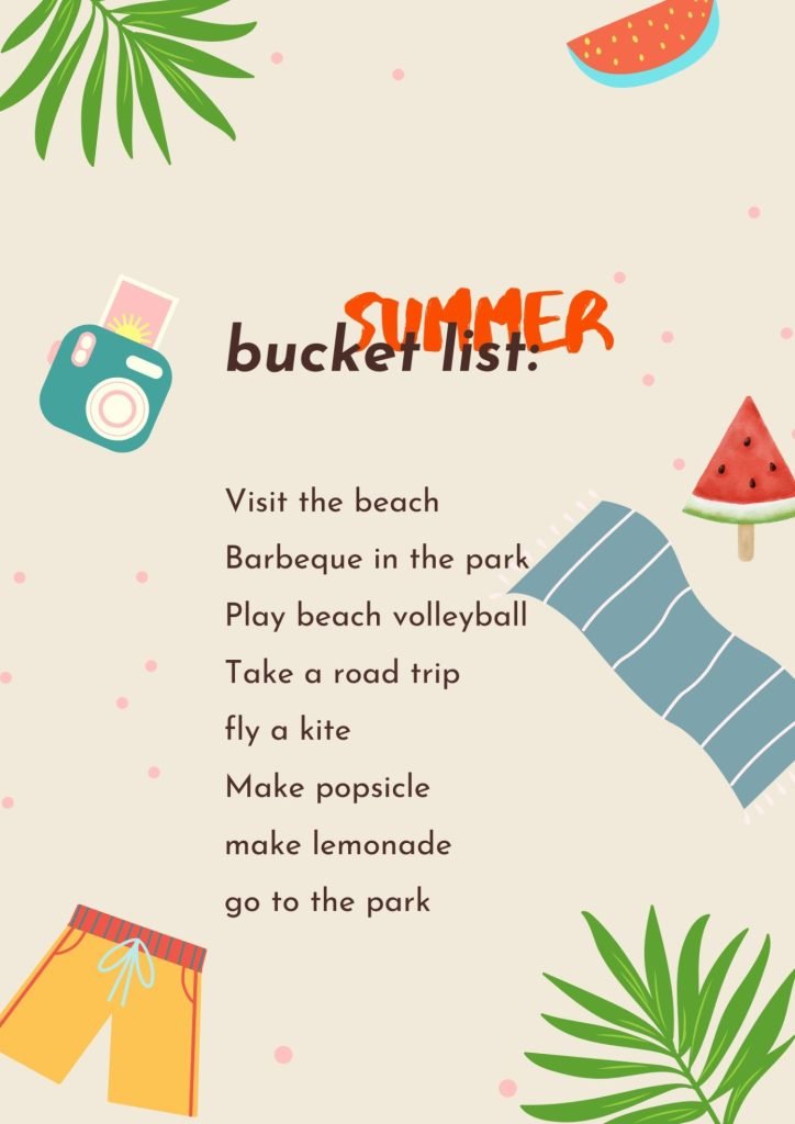 Modern Summer Bucket List