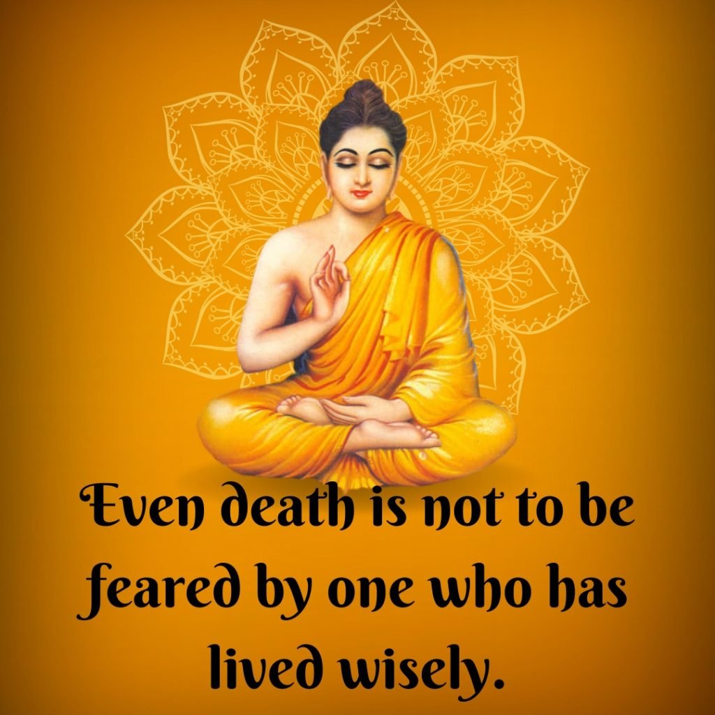Orange And Yellow Simple Minimalist Buddha Quote