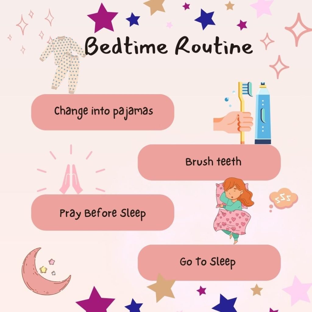 Pastel Modern Bedtime Routine Chart