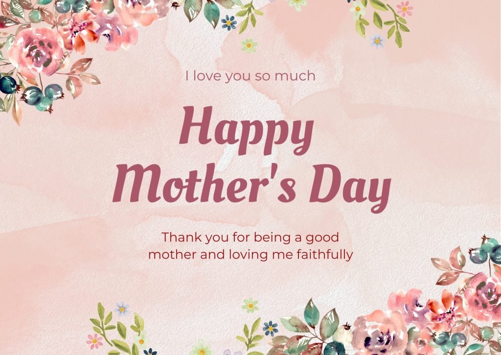 Pink Watercolor Funny Mother's Day Card