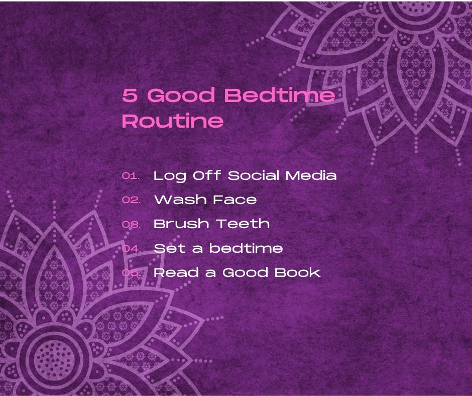 Purple Bedtime Routine chart