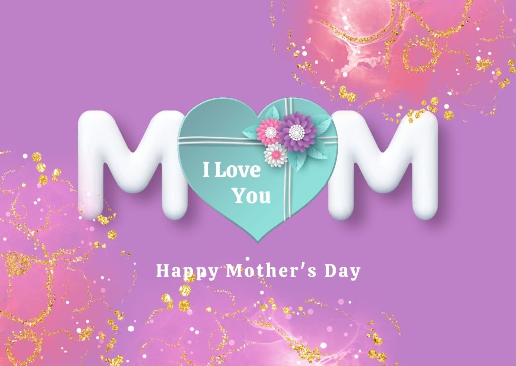 Purple Feminine Happy Mother's Day Greeting Card