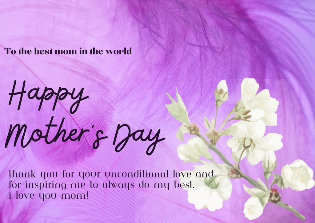 Purple Watercolor Mother's Day Greeting Card