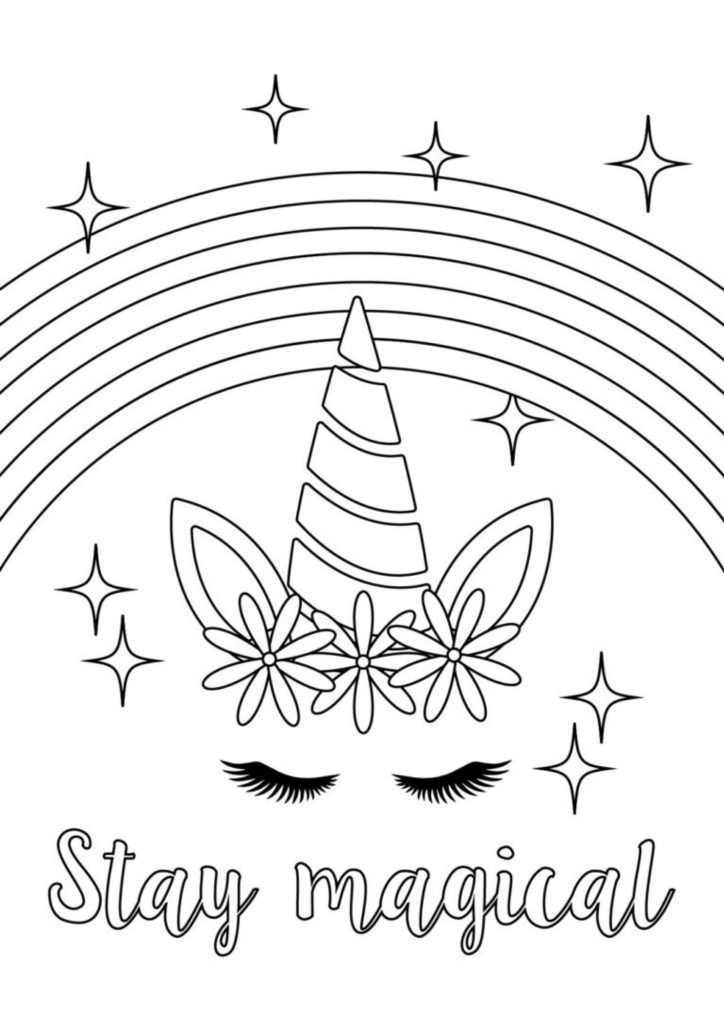 Rainbow coloring page