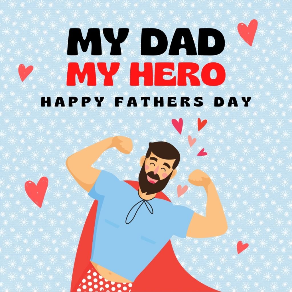 Red and Blue fathers day Card