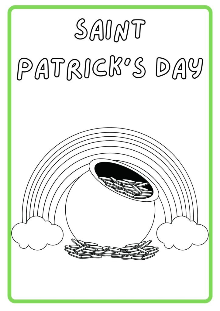Saint Patrick's Day Rainbow Coloring page