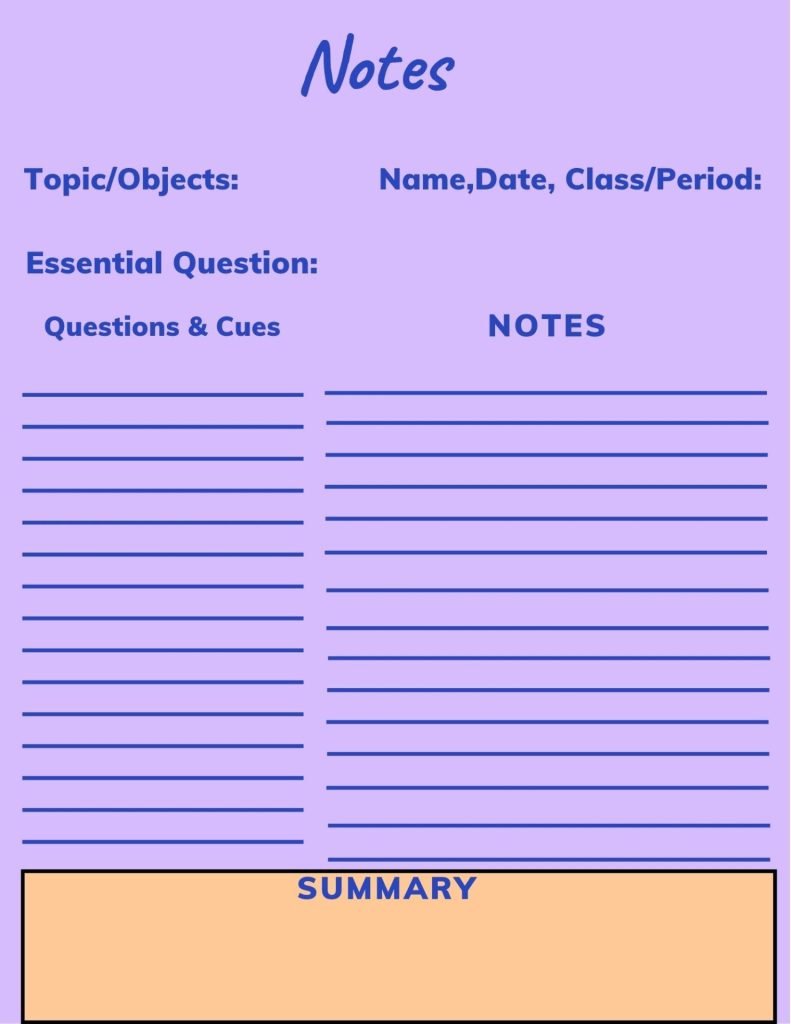  Simple Notes A4 Document