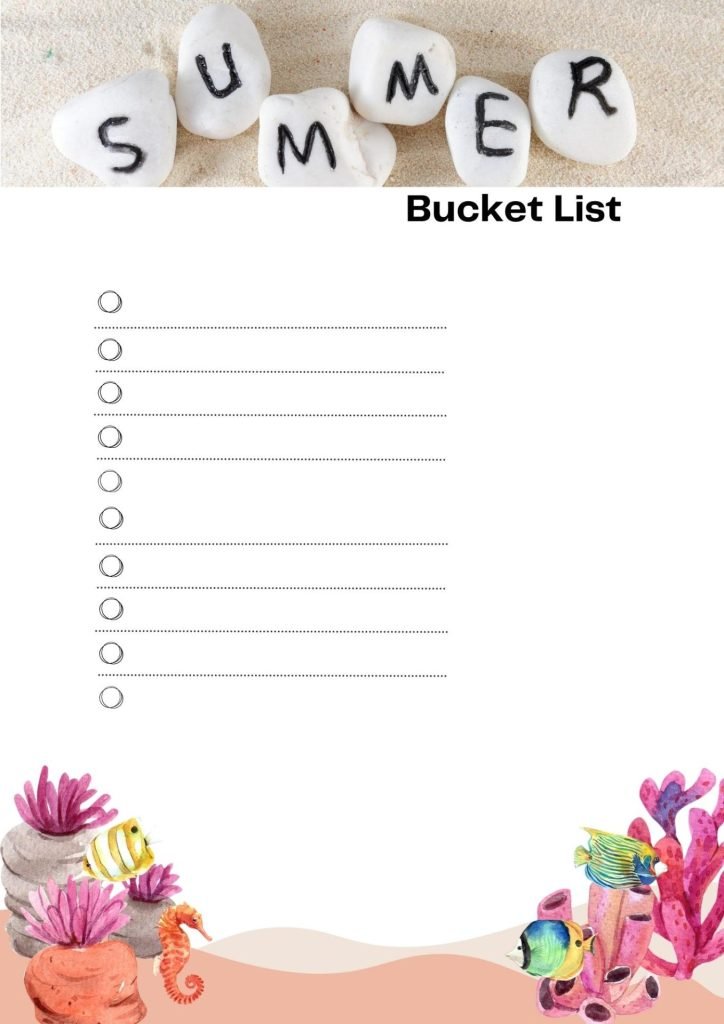 Summer Bucket List 