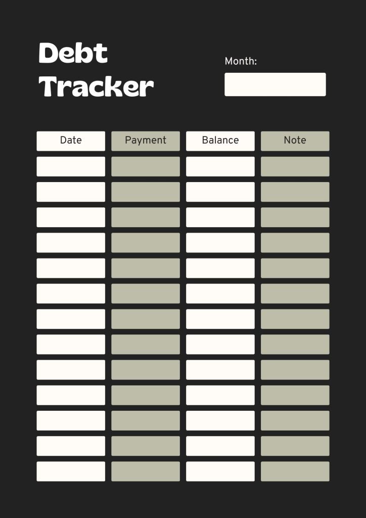 black debt tracker