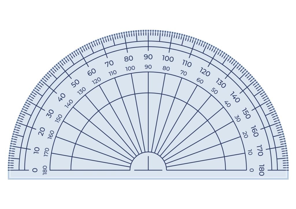 Blue Measuring Angles Protractor Mathematics 