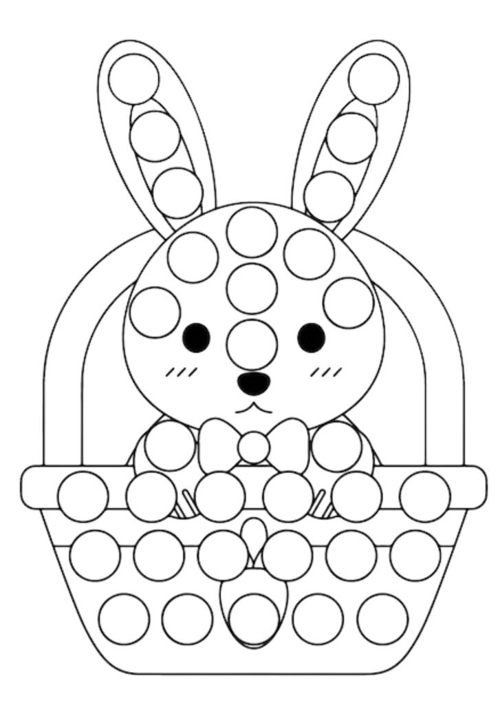  Bunny Dot Marker coloring page