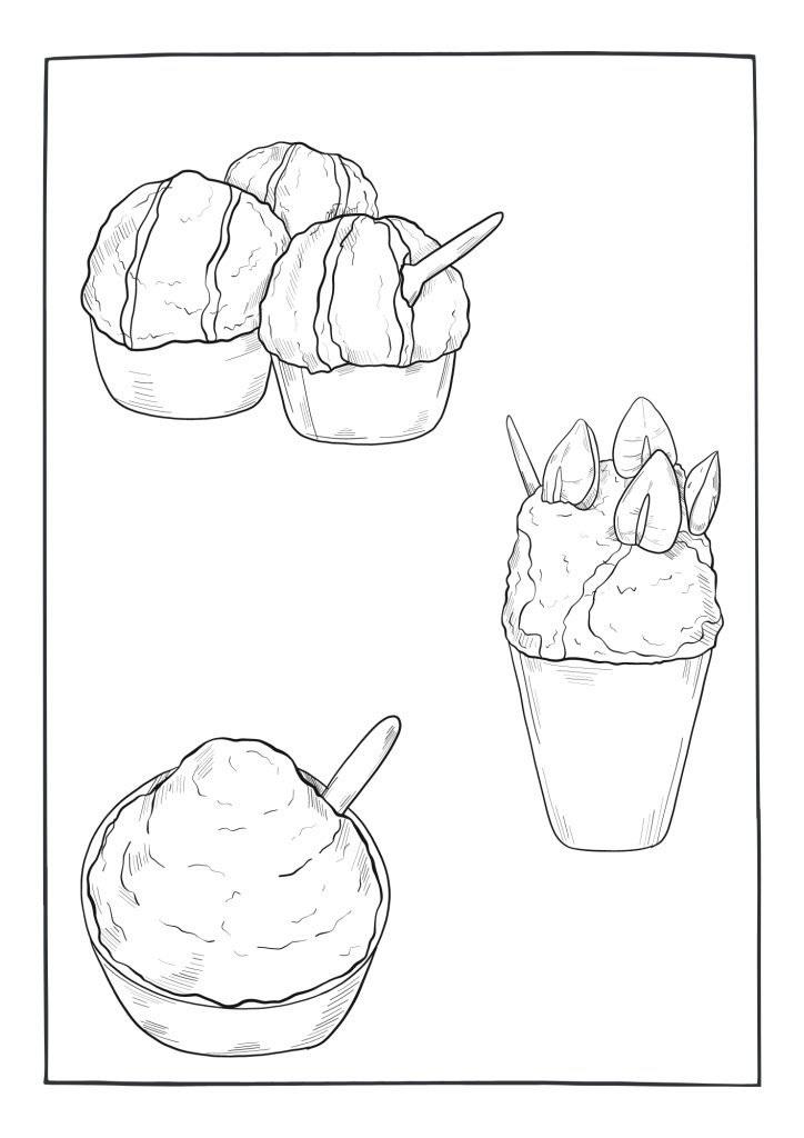 COLORING ICE CREAM PAGE