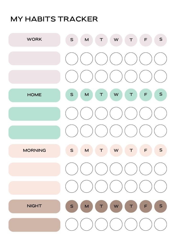 Colorful My Habits Tracker 