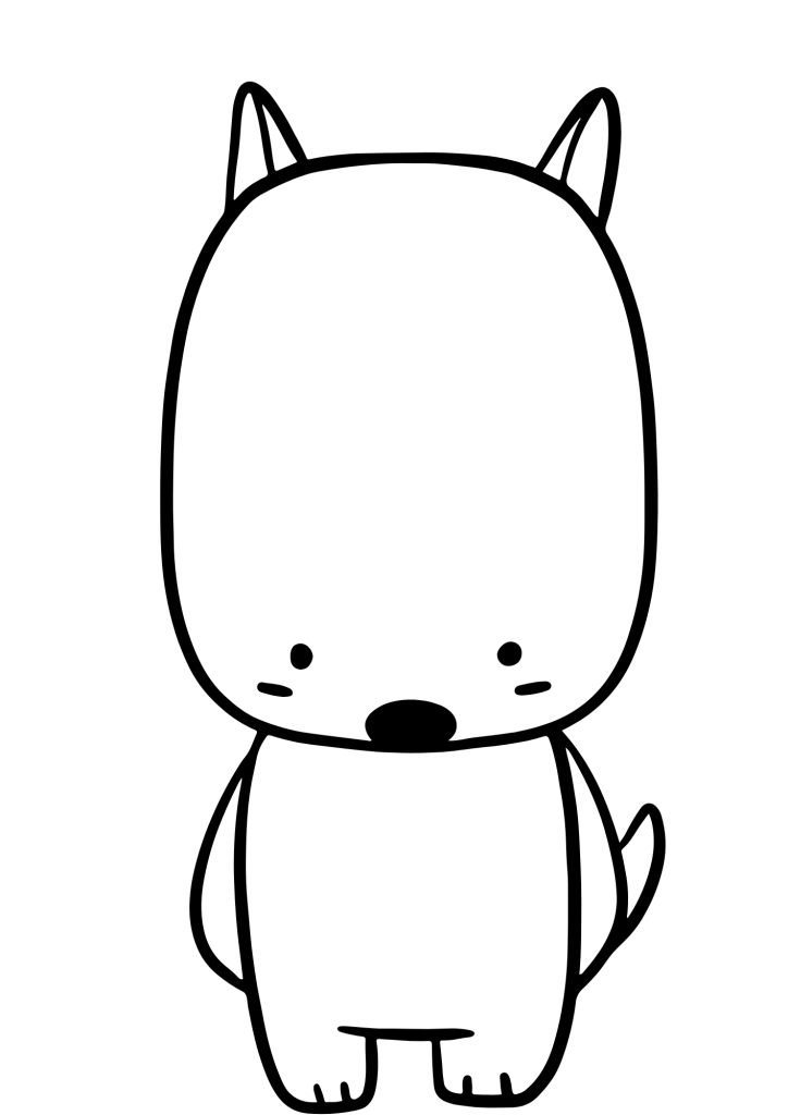 Cute Dog Coloring page