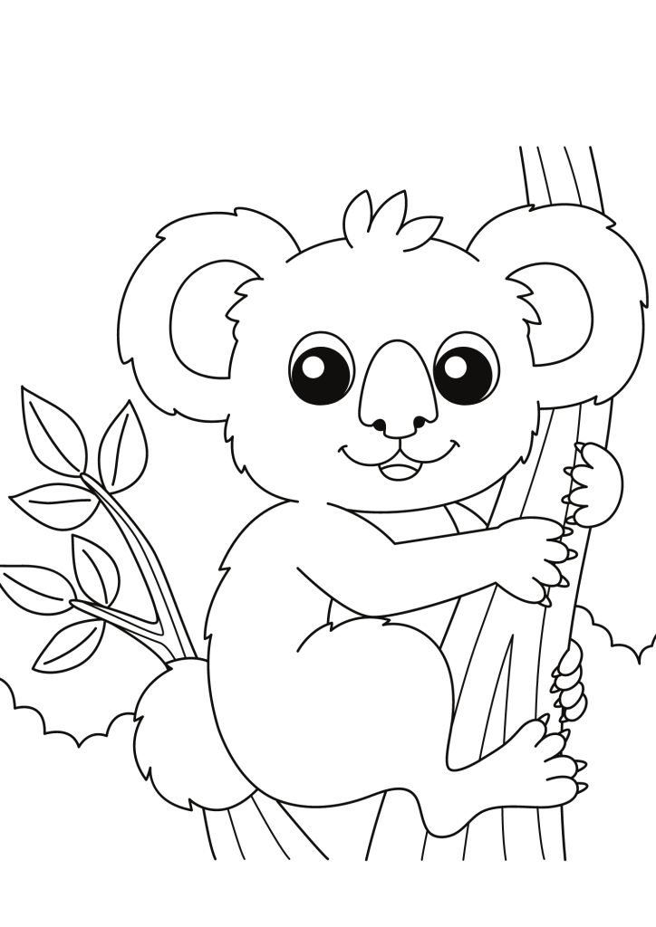 Cute Koala coloring page