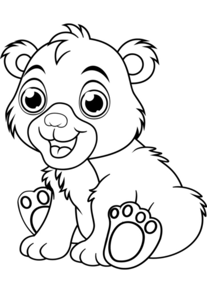 Cute baby lion coloring page