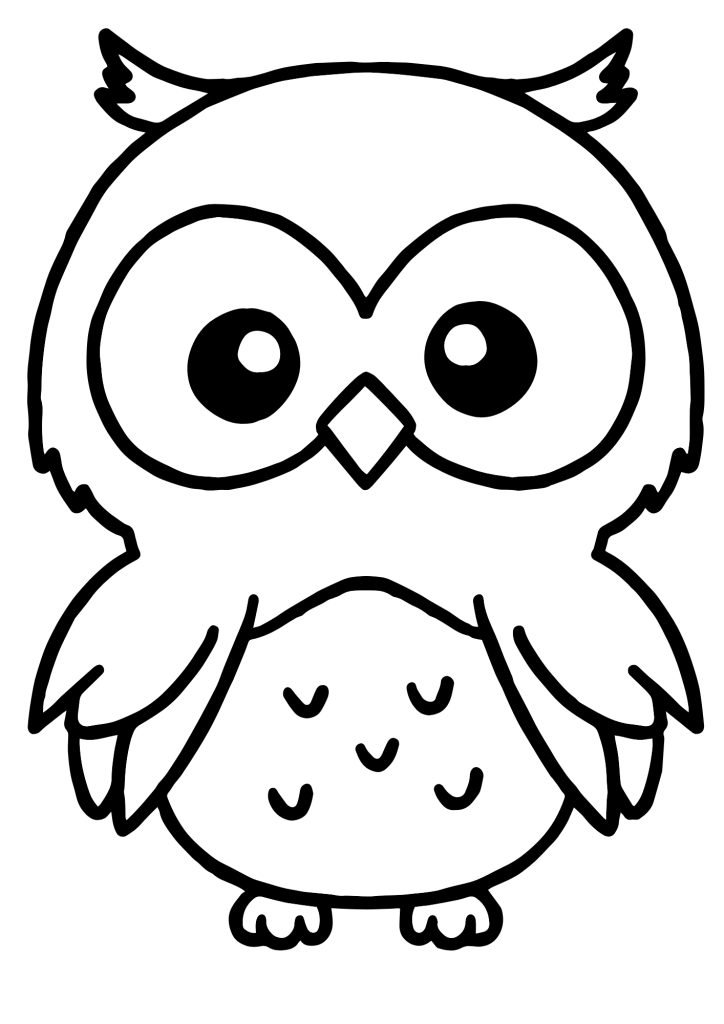 Cute owl coloring page
