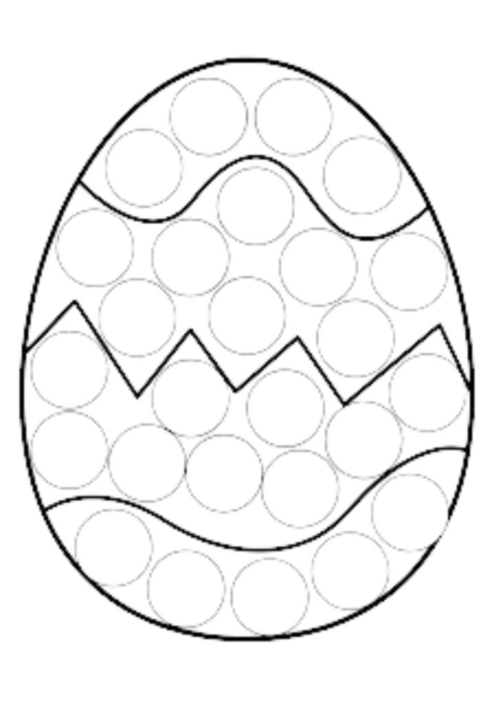 Egg Dot Marker coloring page