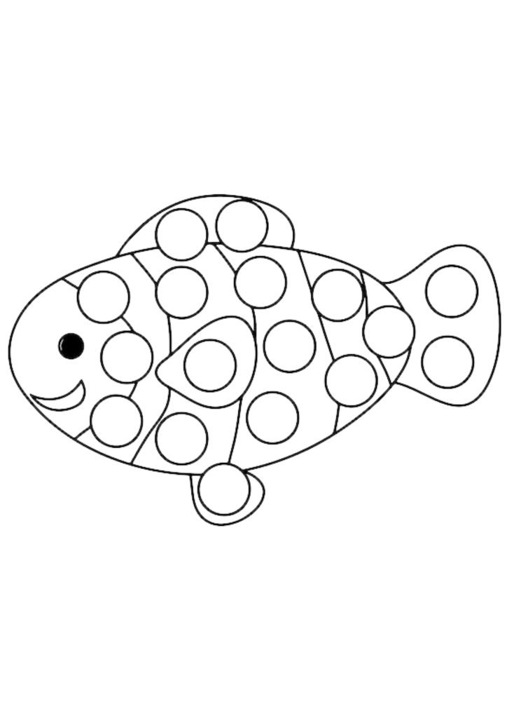 Fish Dot Marker coloring page