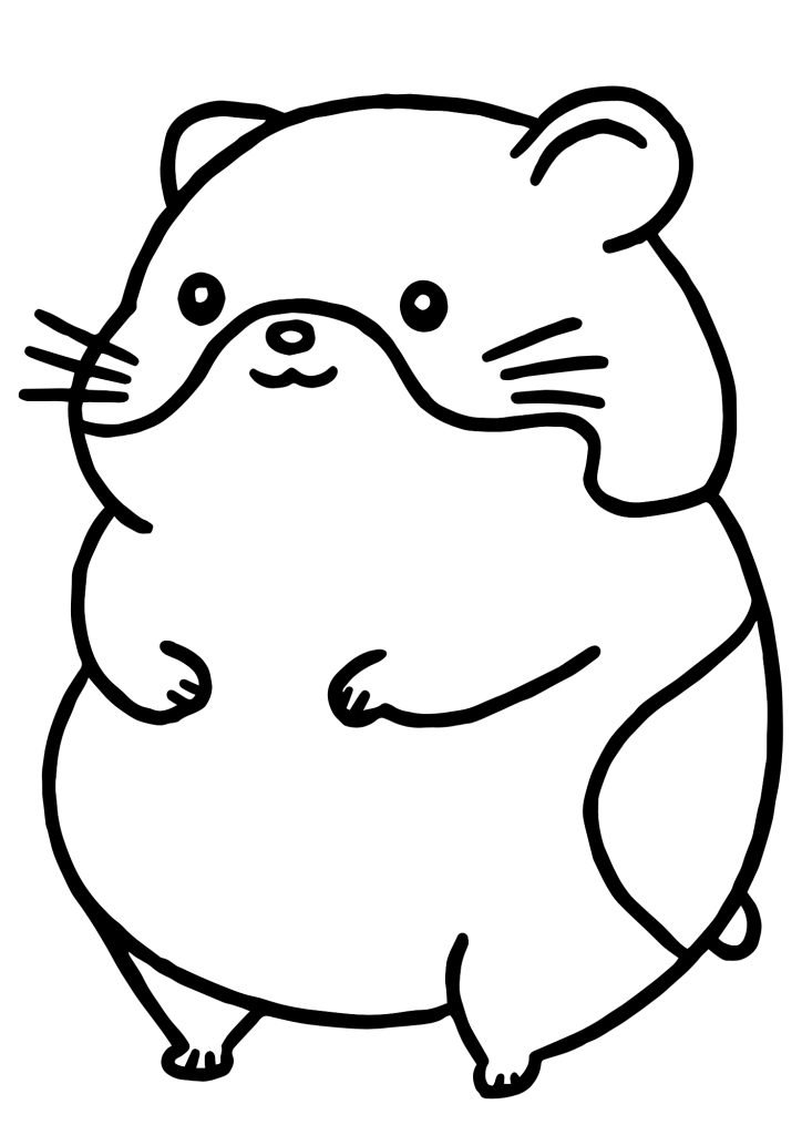 Hamster coloring page