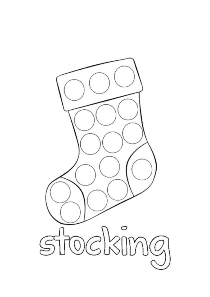 Stocking Dot Marker Free coloring page