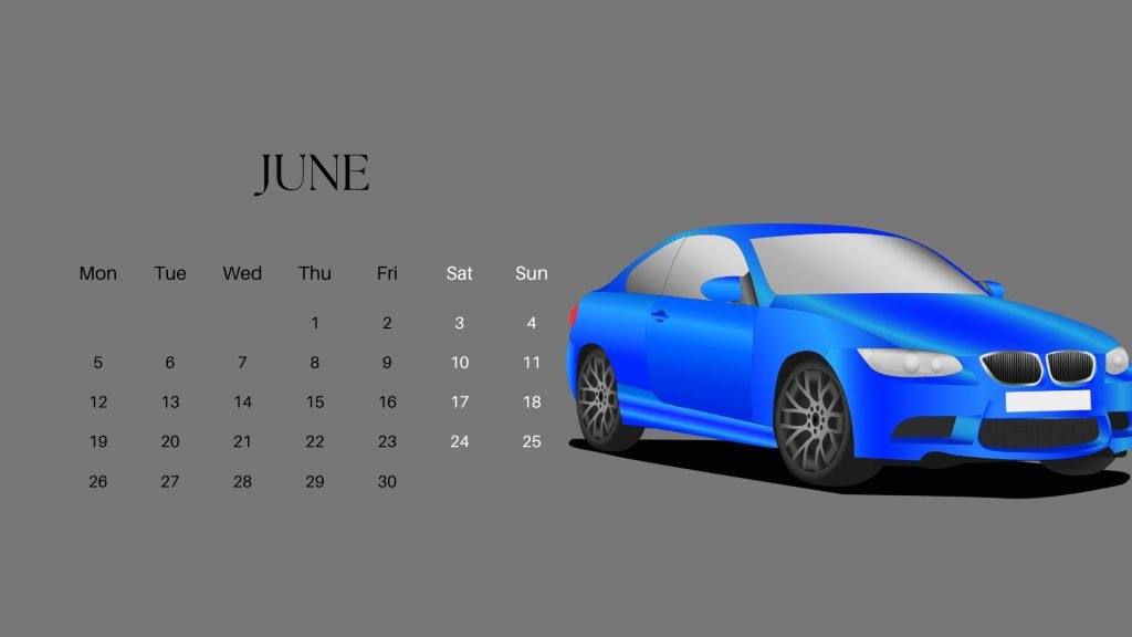Watercolor June calendar 2023