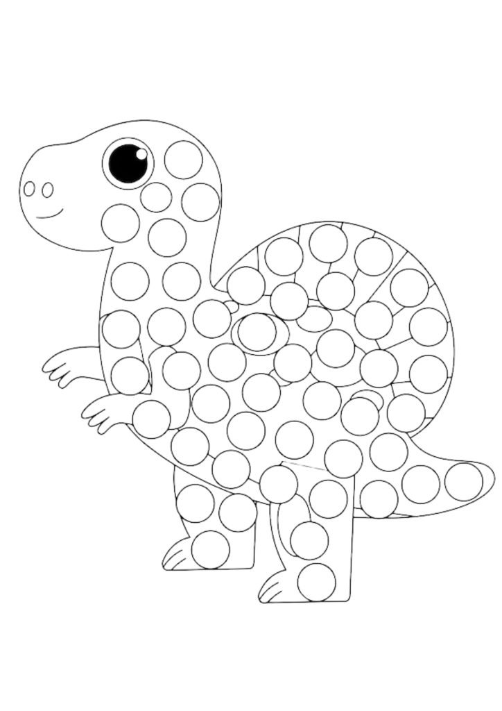 dinosaur Dot Marker coloring page