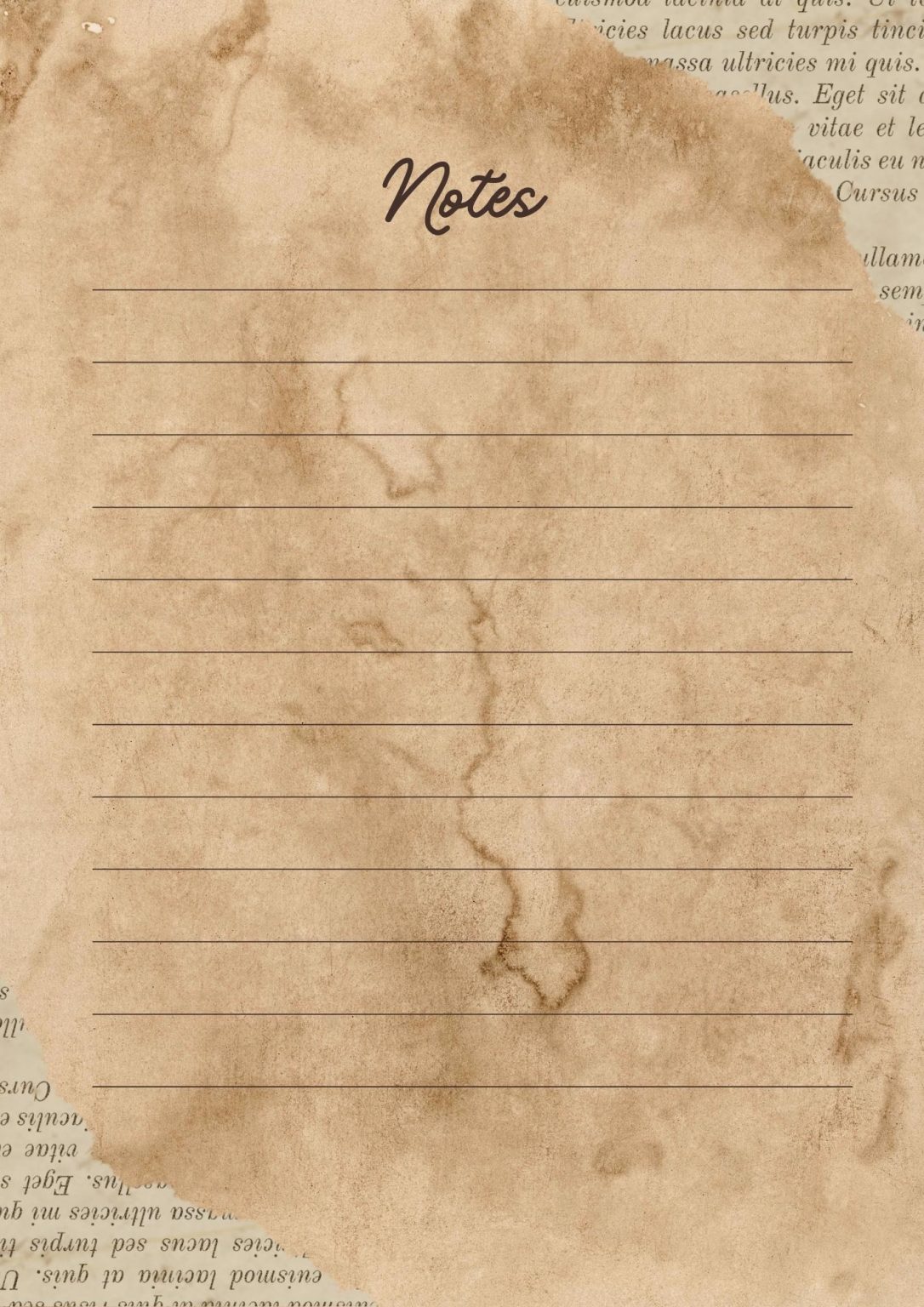40 Free Printable Note Pages - Printaboles