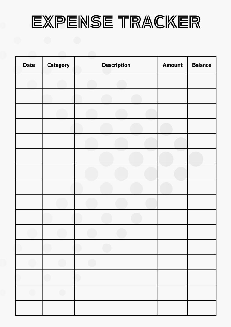 40 Free Printable Expense Trackers - Printaboles