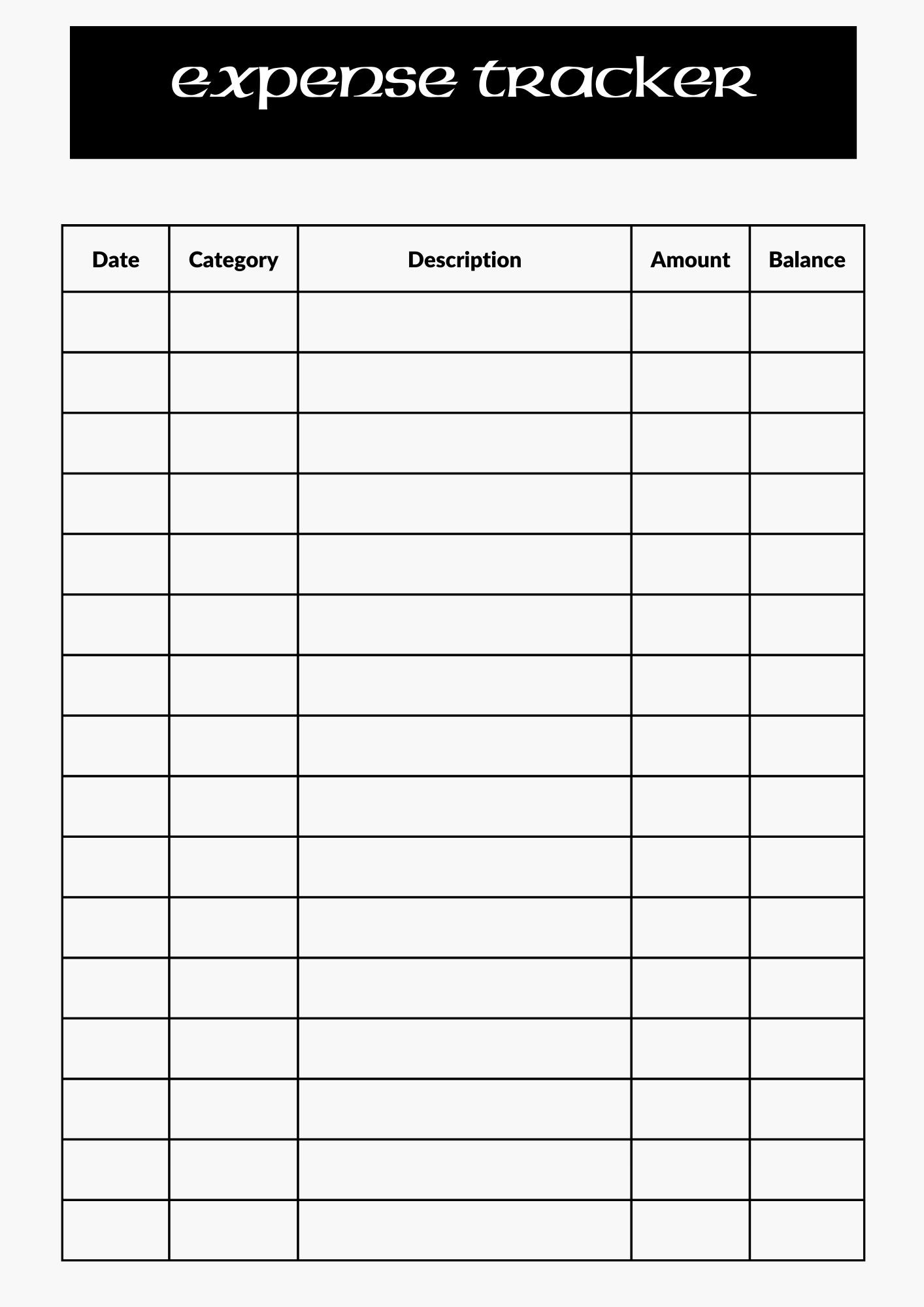 40 Free Printable Expense Trackers - Printaboles