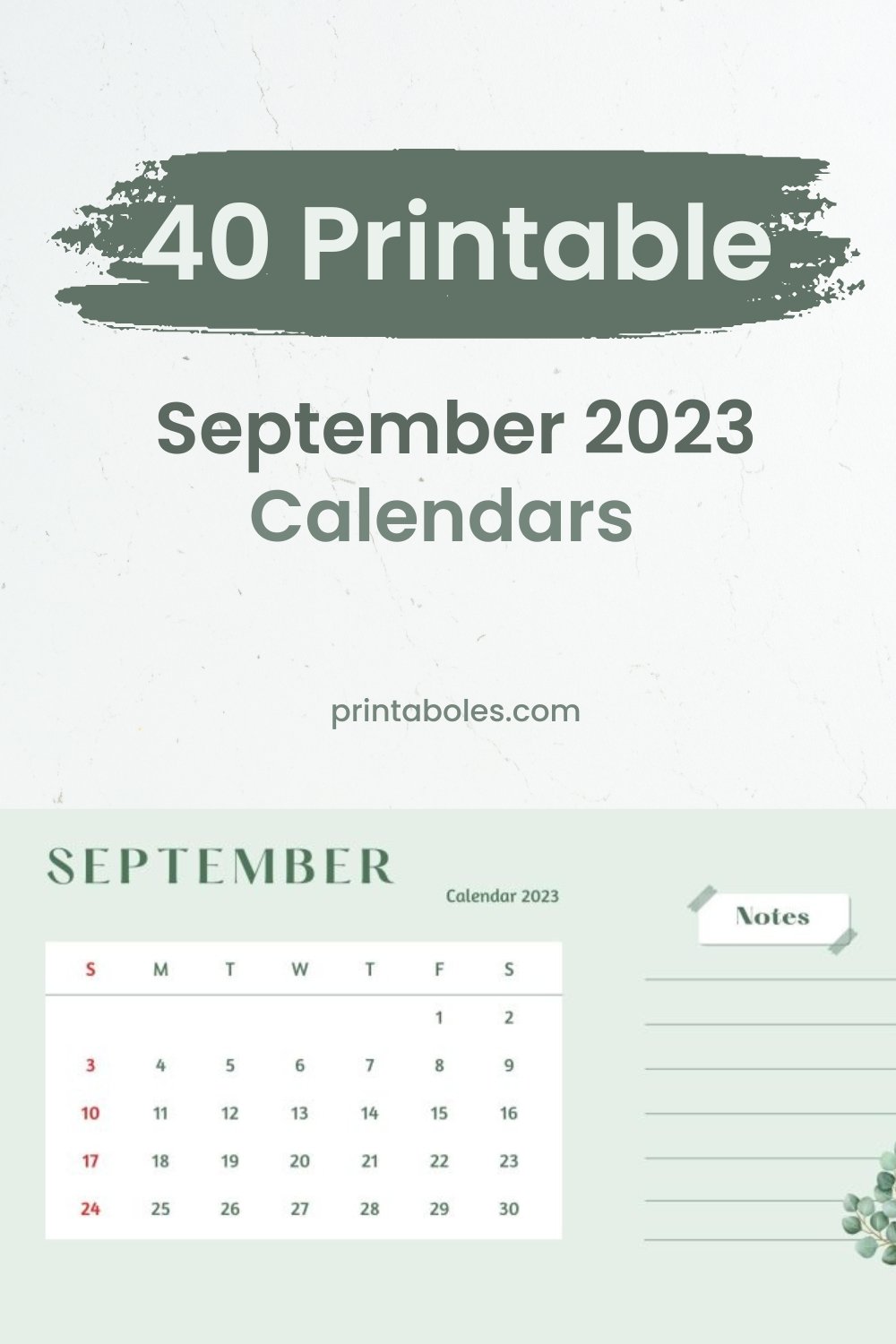 40 September 2023 Printable Calendars