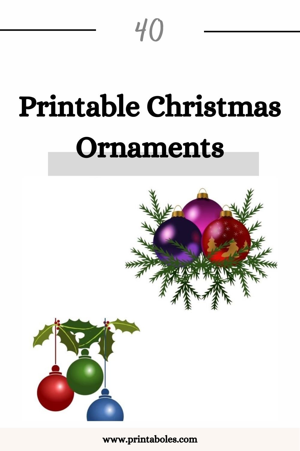 40 Free Printable Christmas Ornaments