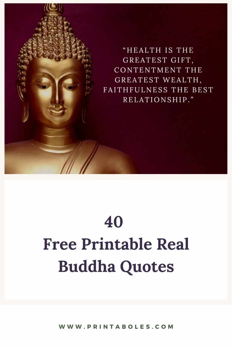 40 Free Printable Real Buddha Quotes