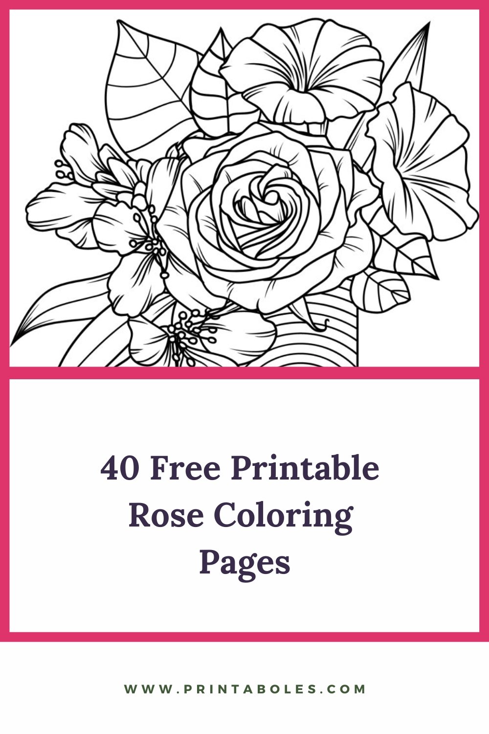 40 Free Printable Rose Coloring Pages