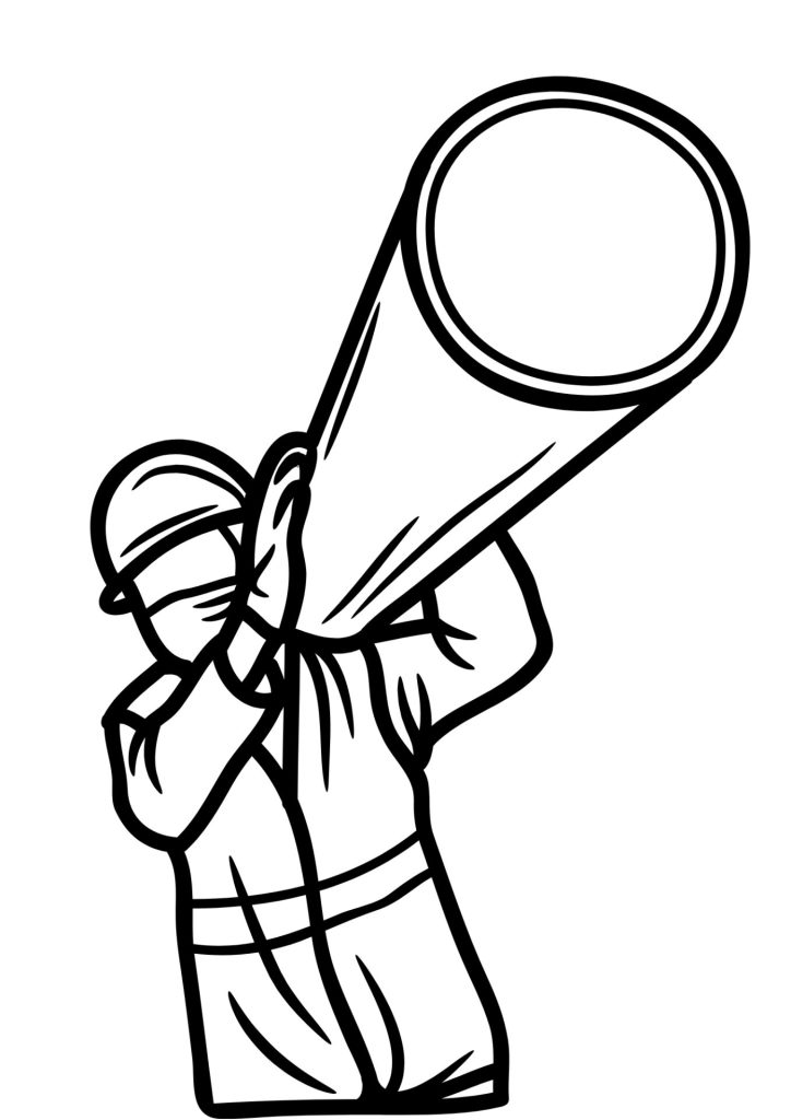 A man carrying a heavy load