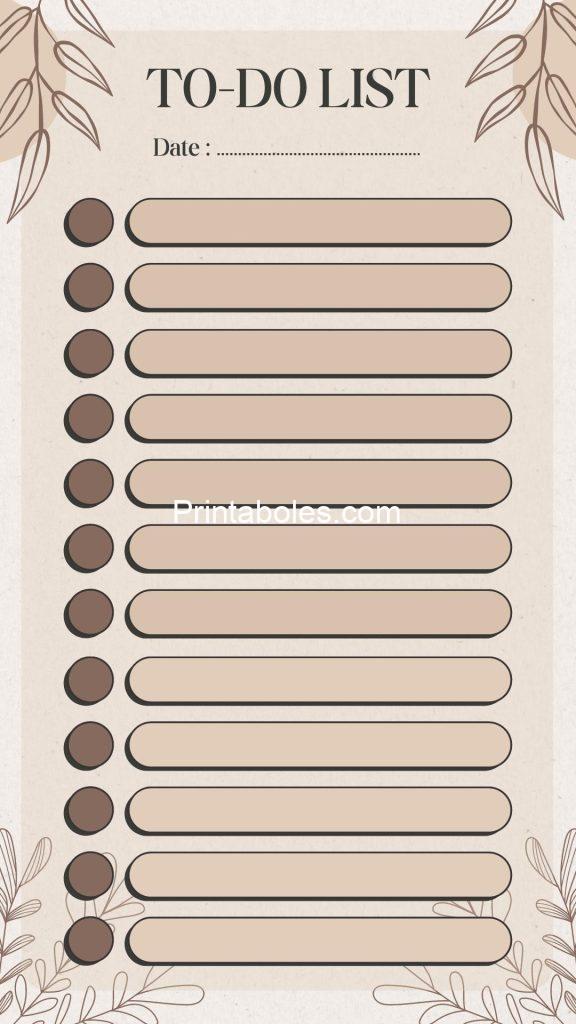 Beige & Brown Minimalist To-do List