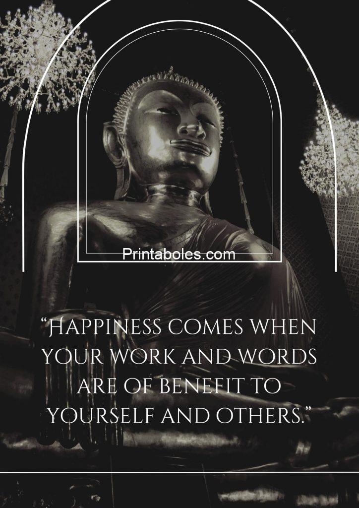 Black and White Photo Simple  Buddha Quote