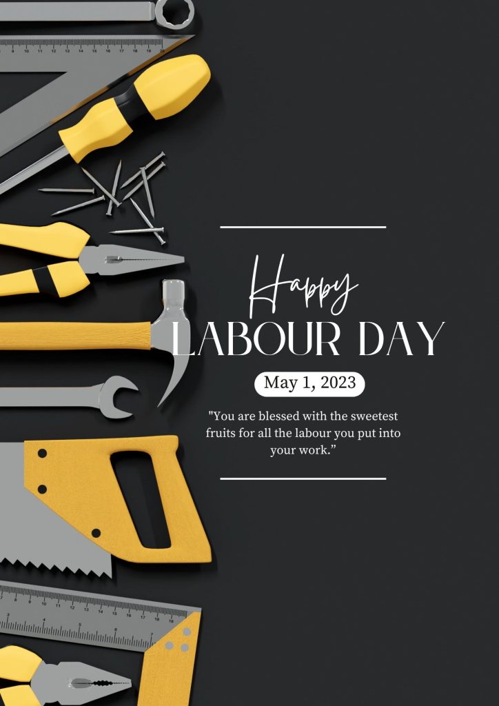 Black and Yellow Modern Labour Day